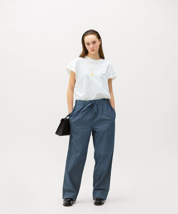 LENO DUNGAREES EASY PANTS《UNISEX》/ ダンガリーイージーパンツ INDIGO