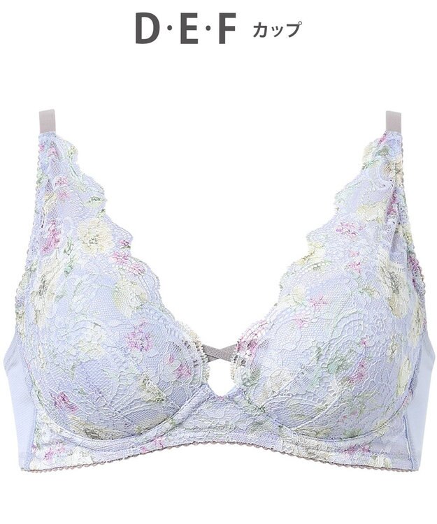 WACOAL 【重力ケアブラ】 ノンワイヤーブラ バストを重力から守る まる胸をキープ ラクなつけごこち Gカップまで対応 大きいサイズ レディース BXB194 /ワコール ブルー