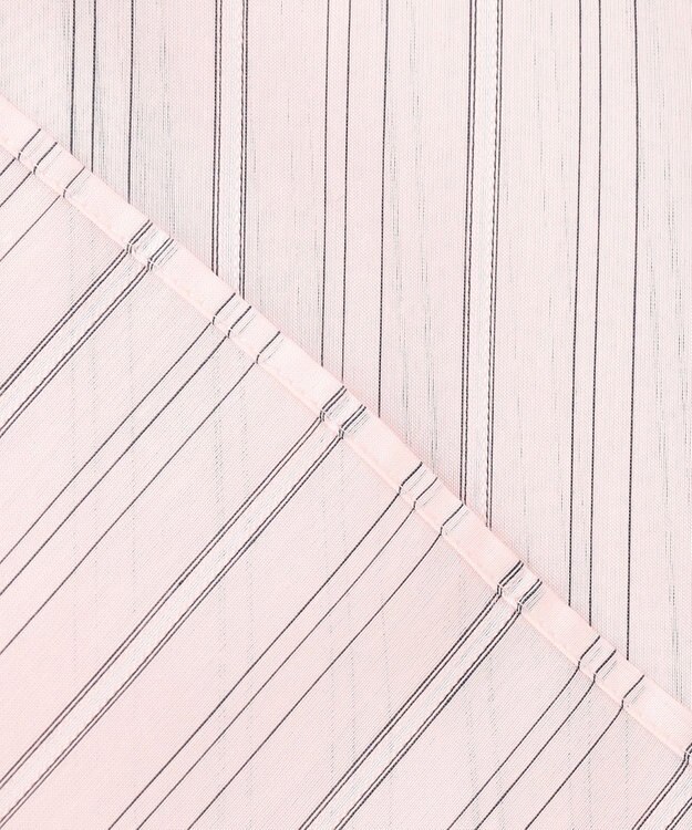 J.PRESS LADIES 【洗える】ランダムストライプ シャツカラー ブラウス ピンクストライプ系