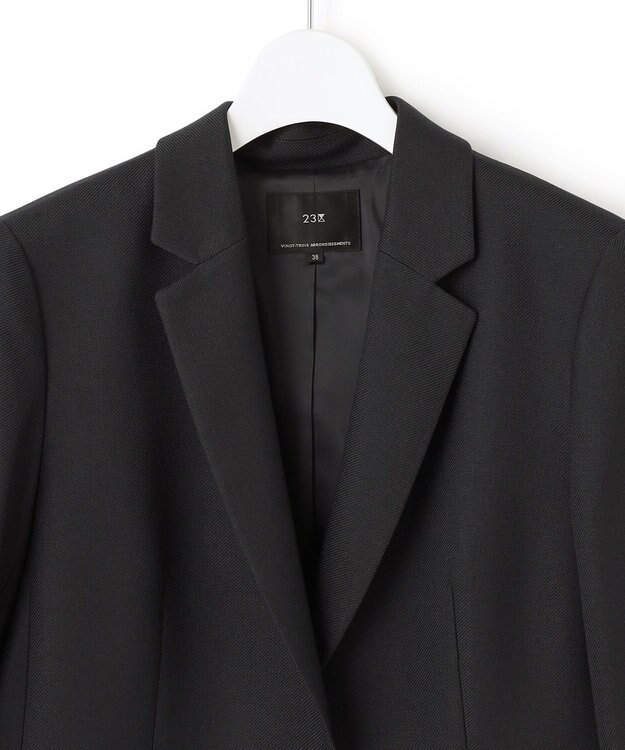 23区 【CLASSY.1月号掲載/洗える】ウールライクカルゼ テーラード ジャケット ネイビー系