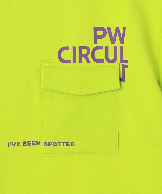 PW CIRCULUS 【WOMEN】【ストレッチ/UVケア】ポケット モックネック シャツ ゴルフウェア レディース ライム