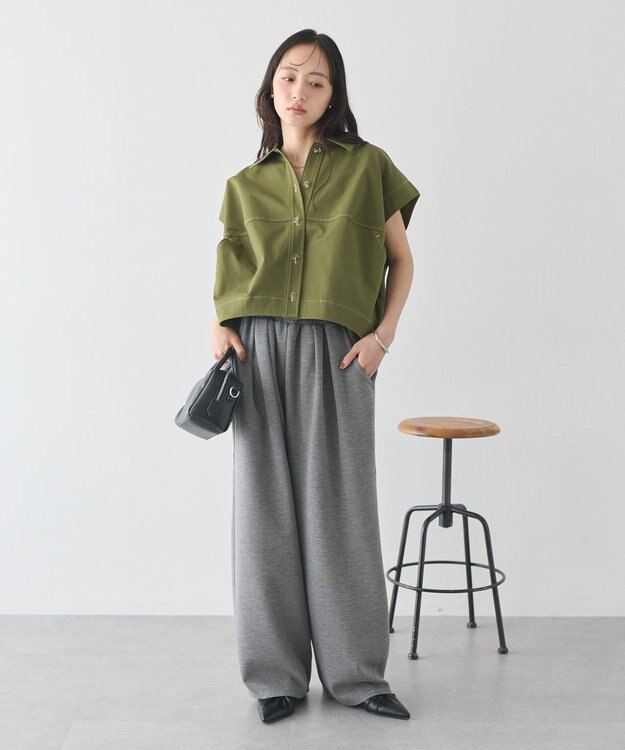 earth music&ecology レースアップギャザーポインテッドミュール Black
