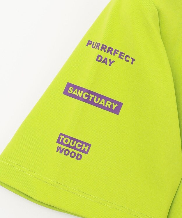 PW CIRCULUS 【WOMEN】【ストレッチ/UVケア】ポケット モックネック シャツ ゴルフウェア レディース ライム