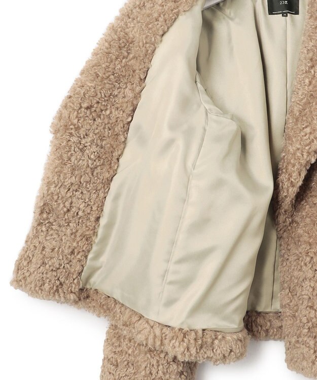 23区 ECOPEL プードルファー ジャケット ベージュ系