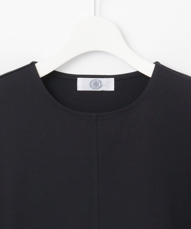 J.PRESS LADIES L 【洗える】コットンスムース バック プリーツ カットソー ネイビー系