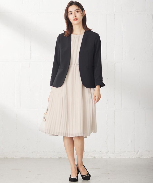 ANY SIS 【セットアップ可】セレモニーダブルクロス カラーレスジャケット ブラック