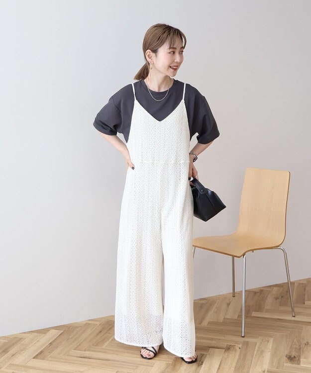 AMERICAN HOLIC レースキャミサロペット【WEB限定カラー有り】 Ivory