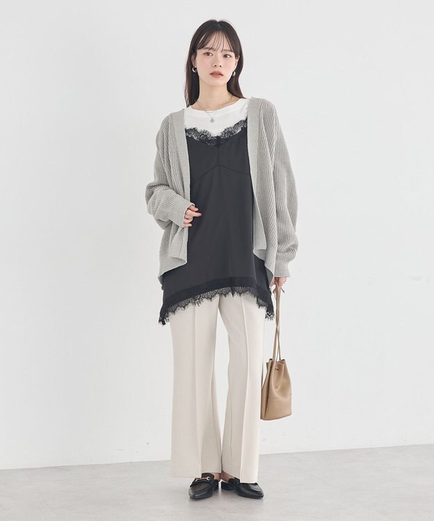 earth music&ecology 【予約】ランジェリーライクレースキャミ ブラック