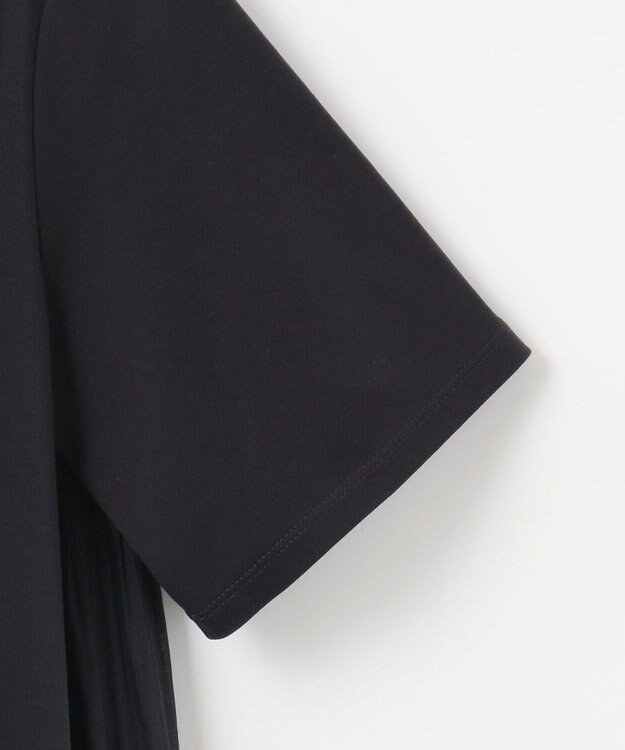 J.PRESS LADIES 【洗える】コットンスムース バック プリーツ カットソー ネイビー系