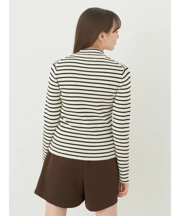 earth music&ecology やわらかタッチハイネックリブプルオーバー Border