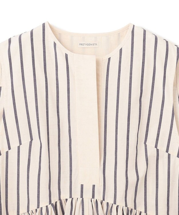 BEIGE， 【WEB限定】PROTAGONISTA / ブラウス Stripe
