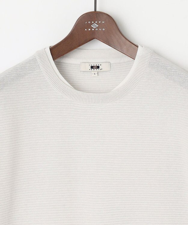 JOSEPH ABBOUD 【軽い/洗える】クールスキンニット Ｔシャツ ライトグレー系