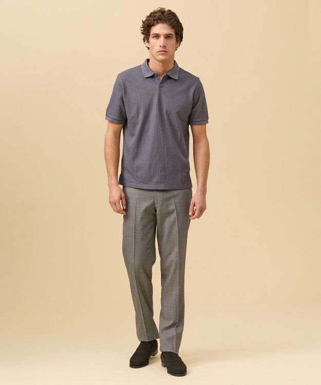 J.PRESS MEN ジャケットインの最適解【接触冷感 / 吸水速乾】【J.PRESS PREMIUM JERSEY】スキッパー ポロシャツ グレー系