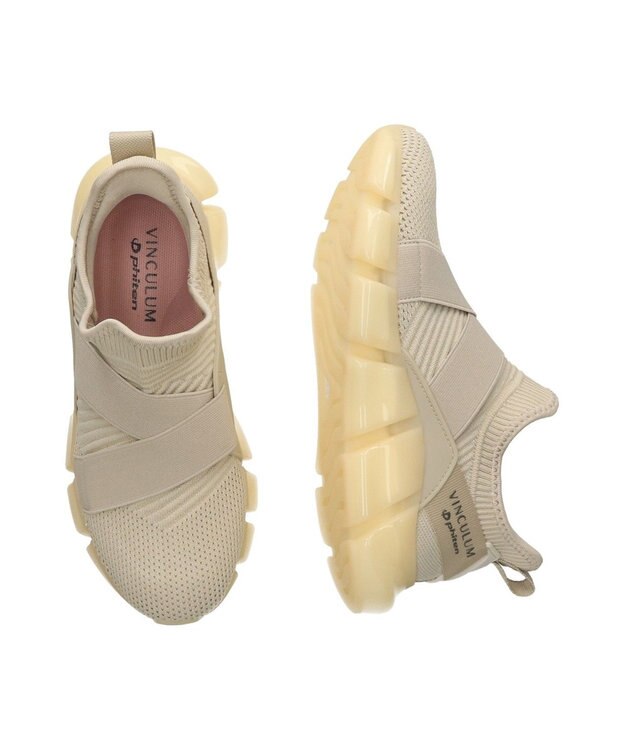 Bridget Birkin 【VINCULUM】エラスティックコラボスニーカー ライトベージュ雑材