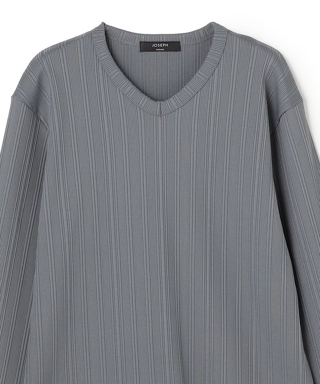 JOSEPH HOMME テックリブジャージー　Vネックカットソー グレー系