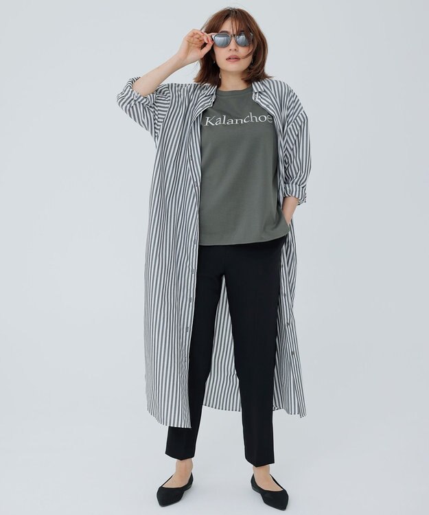 UNFILO 【ストレッチ/洗える】出会えるパンツ テーパード ブラック系