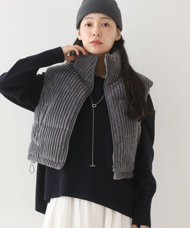 Green Parks ・ｓｗｉｎｇ　ｂｙ　ワイドコールベスト Charcoal Gray