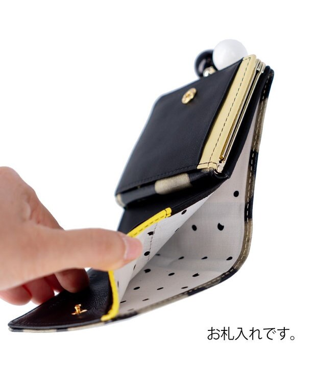 tsumori chisato CARRY フルムーンドット がま口 折り財布 ミニ財布 ベージュ