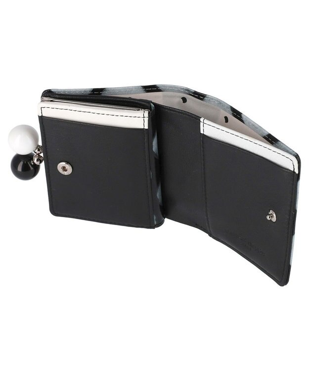 tsumori chisato CARRY フルムーンドット がま口 折り財布 ミニ財布 シルバー