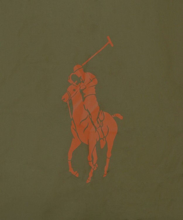 MOONBAT POLO RALPH LAUREN(ポロ ラルフローレン)ポロポニー ポケッタブル レインバッグ Mサイズ 無地 ストラップベルト付き カーキー