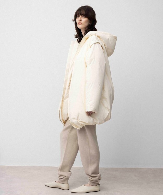 NAVE 【Nave】ナイロンタフタ ダウンコート エクリュ系