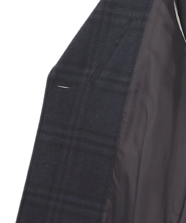 JOSEPH HOMME PLAID MELTON COAT ネイビー系3