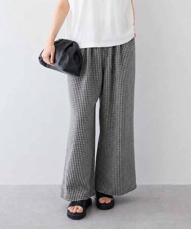 CRAFT STANDARD BOUTIQUE サッカーチェックイージーパンツ Gray