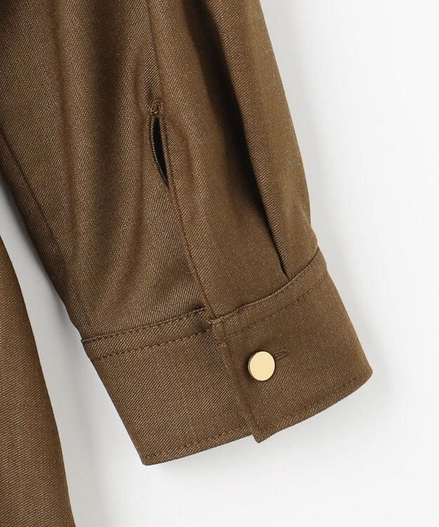 自由区 デニムライクツイル ワンピース ブラウン