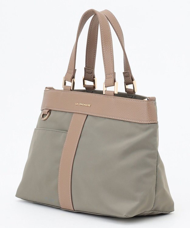 LA BAGAGERIE コンビ2WAYトートバッグ SMALL グレー