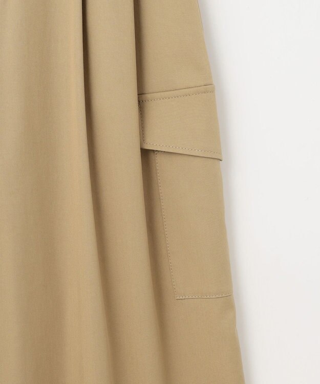 自由区 【カタログ掲載・接触冷感・UVカット・洗える】デニムライクボトムフレアワイド パンツ ベージュ