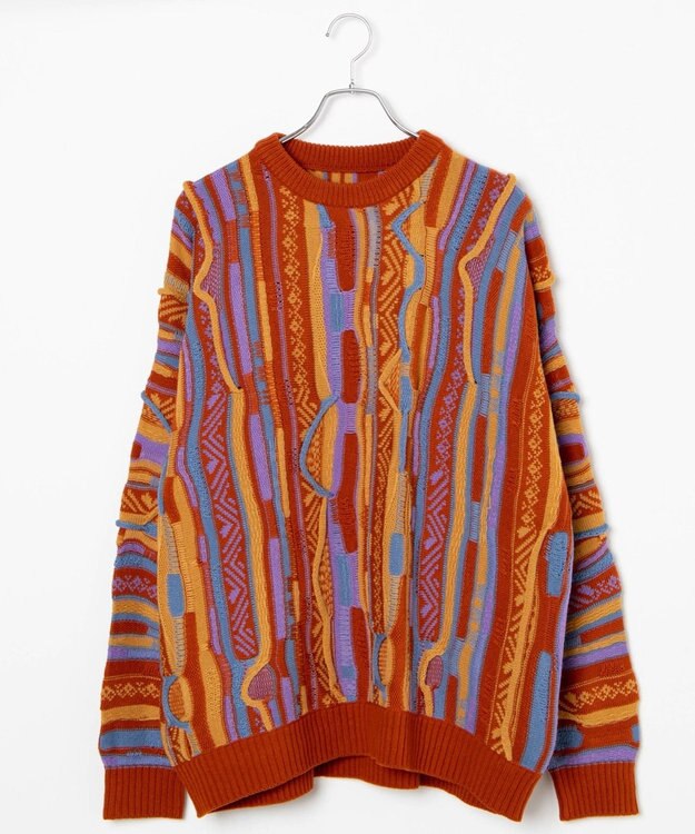 WEGO 3Dニットプルオーバー オレンジ