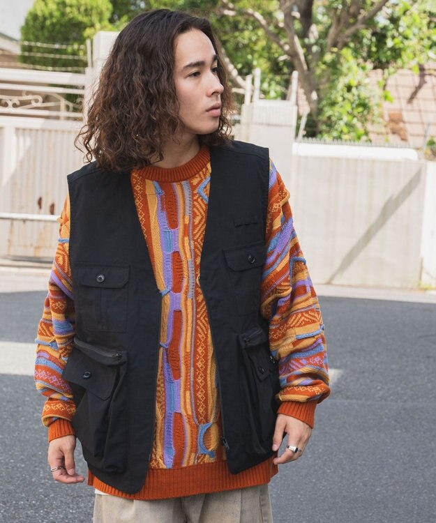 WEGO 3Dニットプルオーバー オレンジ