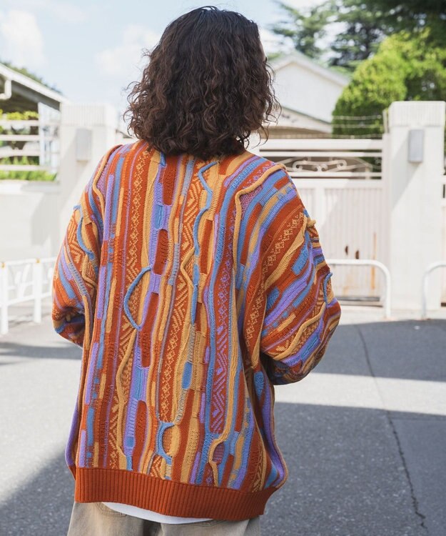 WEGO 3Dニットプルオーバー オレンジ