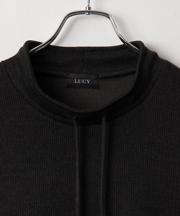 WEGO フェイクレイヤードモックネックベストT（LS） ブラック中濃色