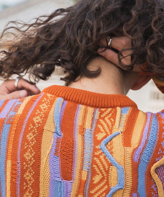 WEGO 3Dニットプルオーバー オレンジ