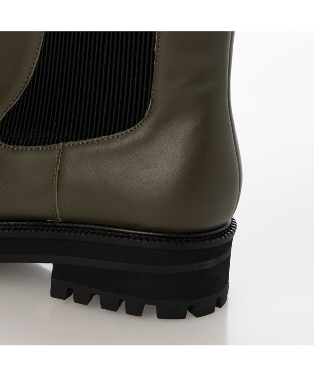 ing <ing>タンクソールサイドゴアブーツ カーキ