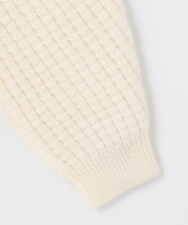 23区 【23区 lab.】ワッフル クルーネック ニット アイボリー系