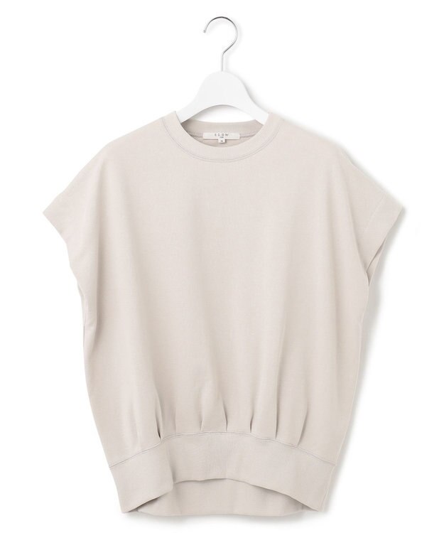 23区 L 【SLOW/洗える】コンパクトインレー フレンチスリーブ カットソー ベージュ系
