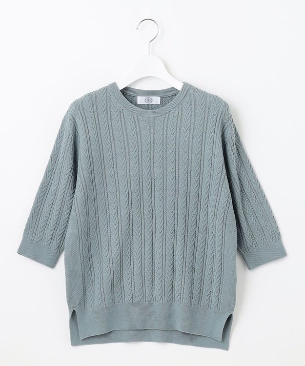 J.PRESS LADIES L 【洗える】 TSUBOMI WG ニット スモーキーグリーン系