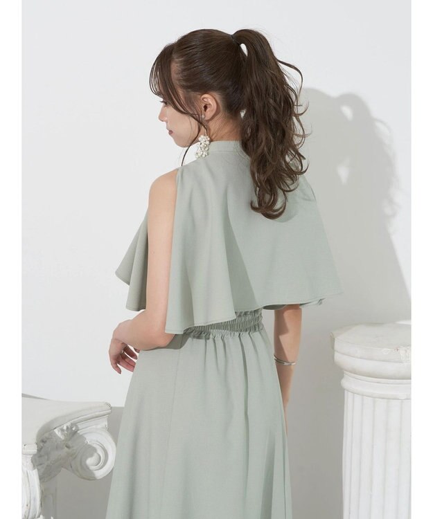 earth music&ecology ＳＥＴ２点ケープ＋キャミワンピース Black