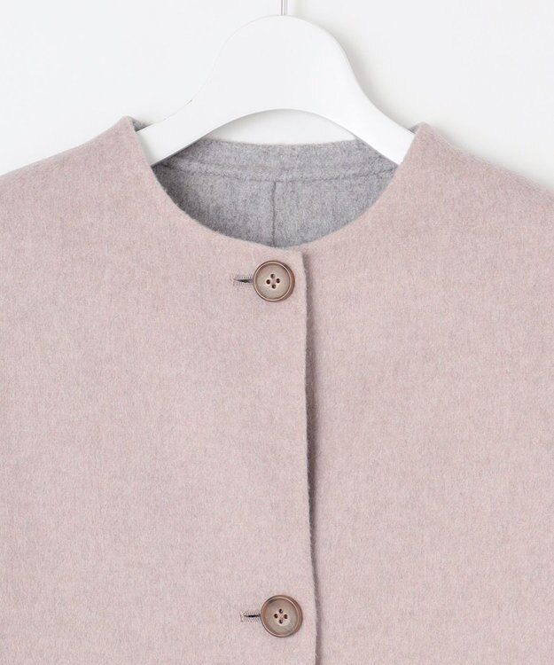 J.PRESS LADIES L 【リバーシブル】ウールナイロン リバー ショート コート ベージュ系