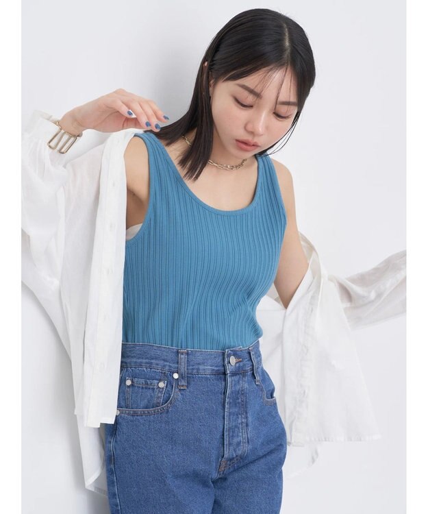 earth music&ecology ２ＷＡＹネックタンクトップ Blue