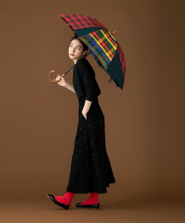 +RING 【限定/日本製】 UNISEX プラスリング 長傘60cm SR434 CHK マルチカラー