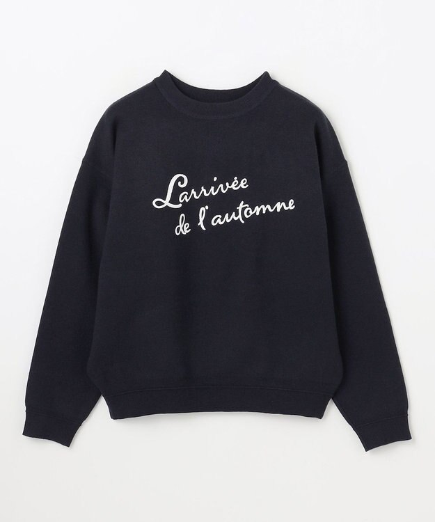 ANY 刺繍ロゴニット ネイビー