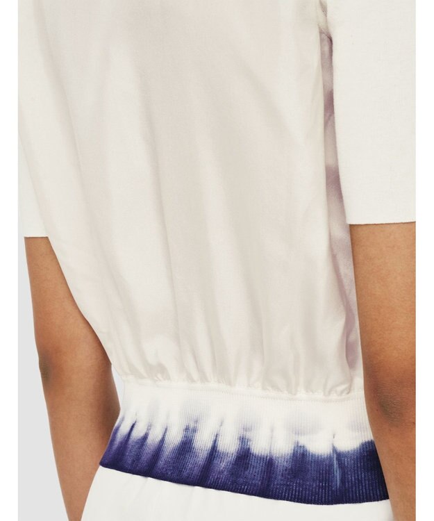 JOSEPH ニットアンドウーヴン　ショートスリーブカーディガン Ivory/Navy