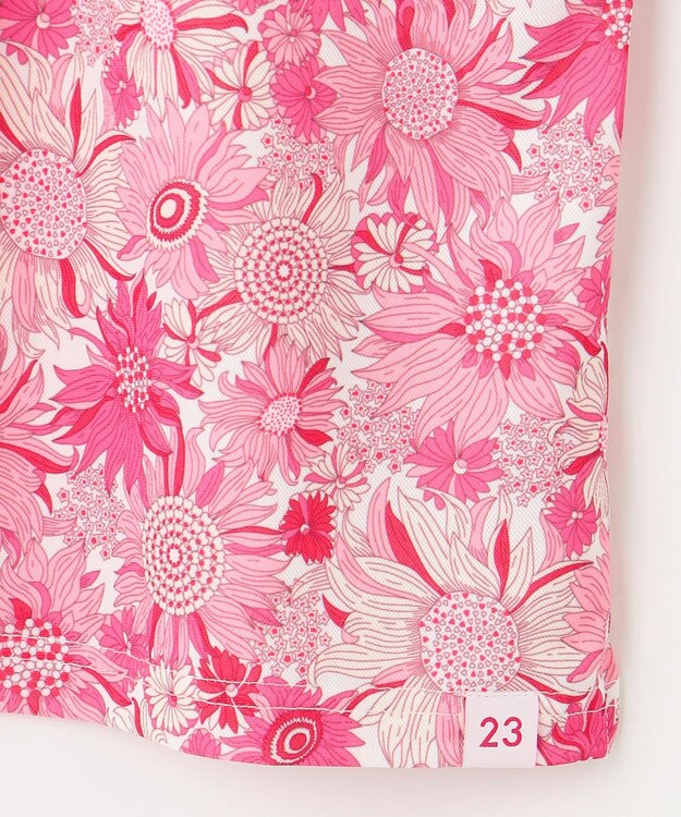 23区GOLF 【WOMEN】【UVケア/吸水速乾】スプリングフラワー柄 半袖ポロシャツ ピンク系5