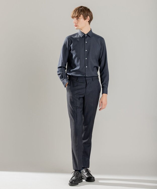 JOSEPH HOMME ACTIVE TROPICAL WOOL SHIRT ネイビー系