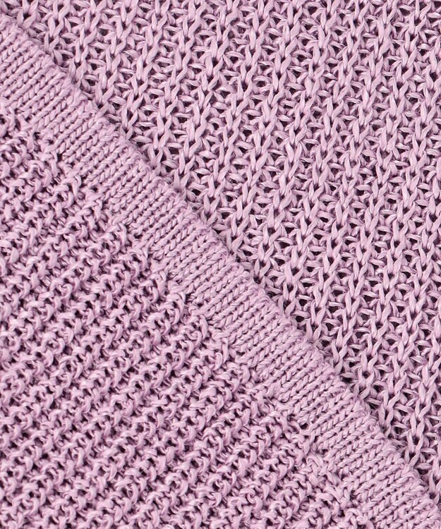 ICB 【洗える】 ペーパーブレンドシャインニット プルオーバー グレープ系