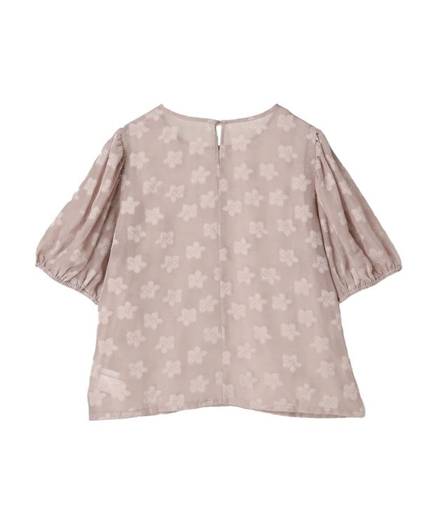 Green Parks ・ＥＬＥＮＣＡＲＥ　ＤＵＥ　フラワージャカードブラウス Gray Beige