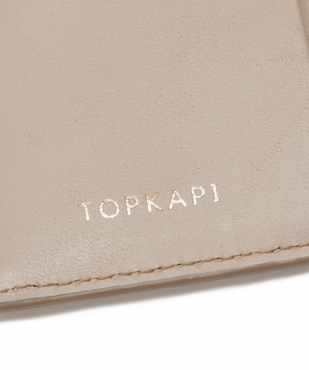 TOPKAPI 【TOPKAPI】イタリアンレザー リザード型押し 二つ折り 財布 LUCIA ルチア ペールベージュ